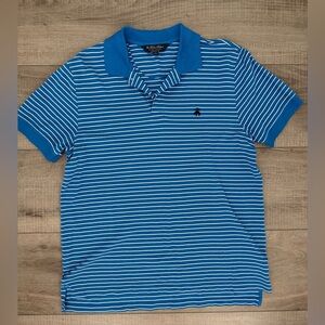 Brooks Brothers Blue White Striped Polo Original Fit Large